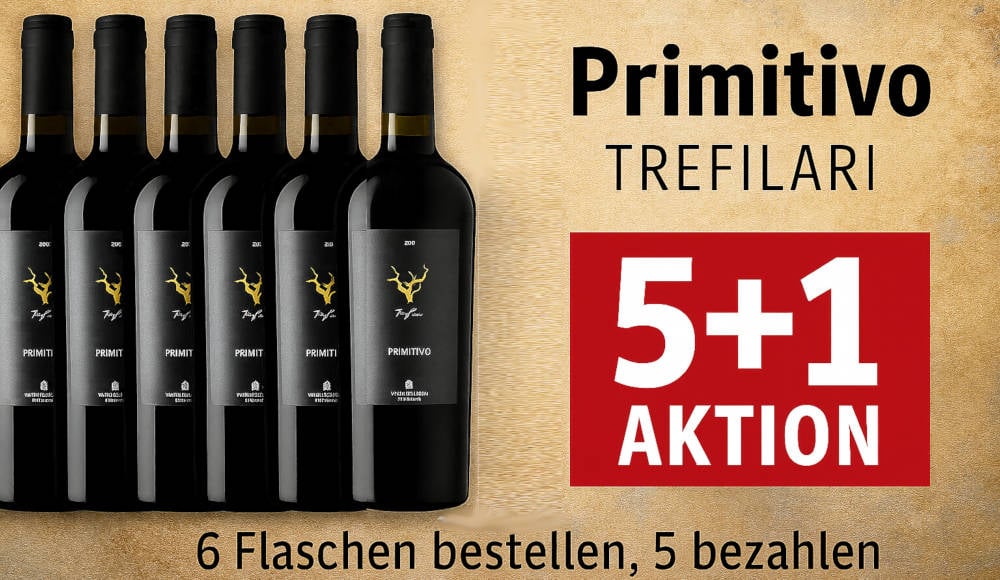 6er Paket Trefilari Selento Primitivo Rot