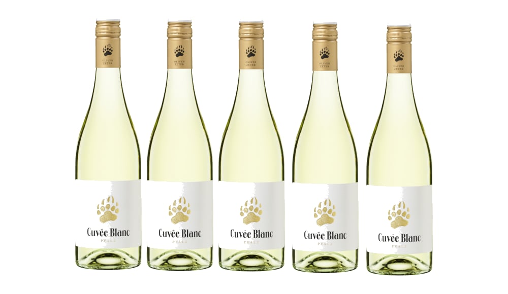 6er Paket Oliver Zeter Bärentatze Cuvee Weiß