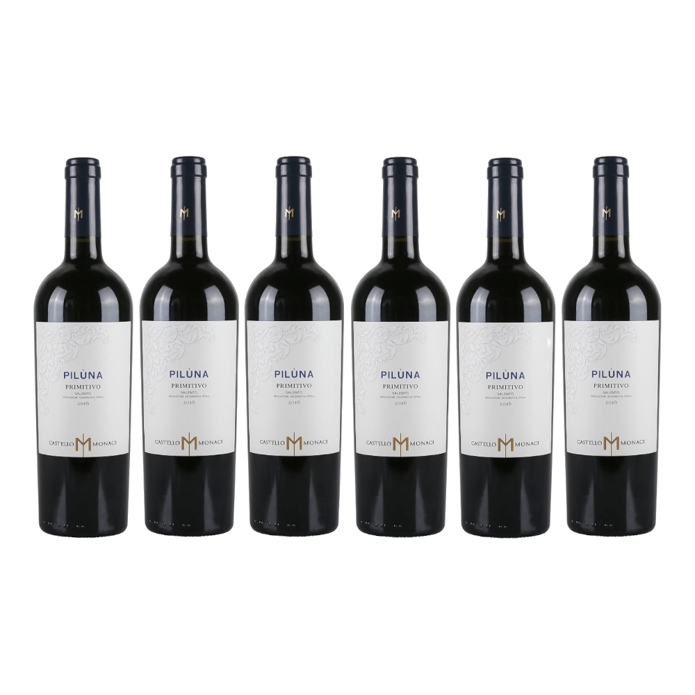 6er Paket Castello Monaci Piluna Primitivo Salento IGT 
